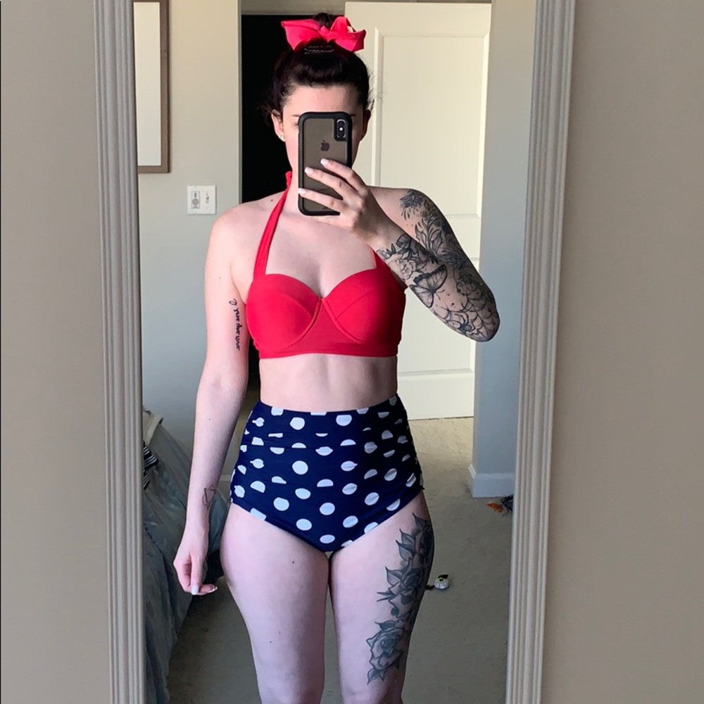 Two Piece - High Waisted Bathing Suit